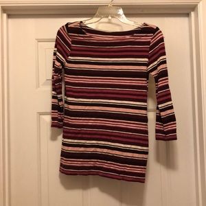 Loft 3/4 striped shirt